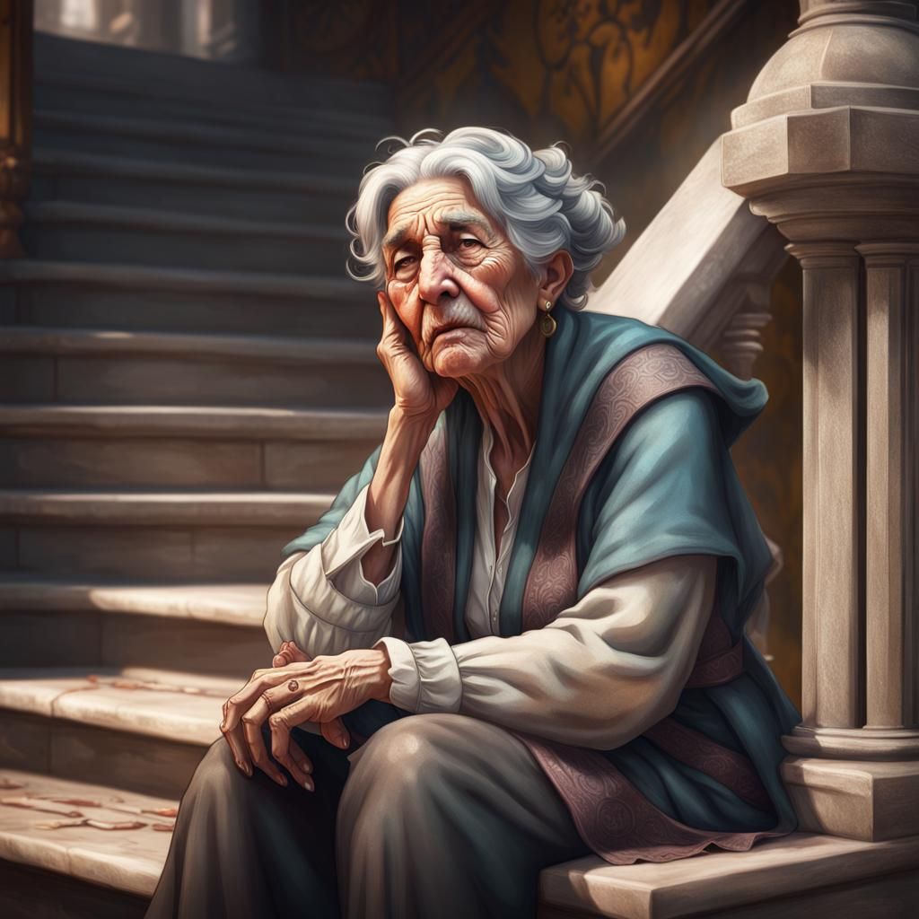 Grandma's Tears: A Detailed Portrait