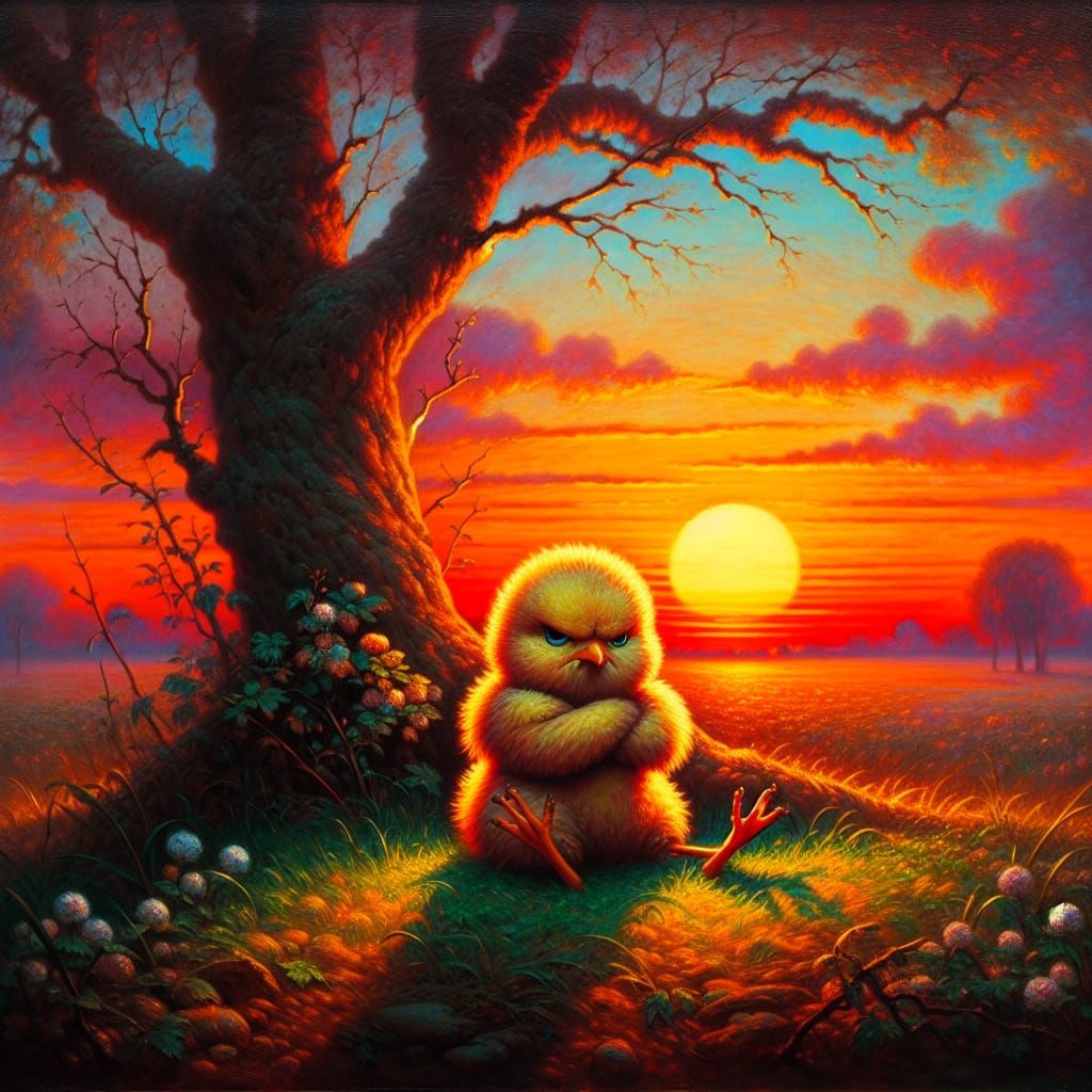 Grumpy Little Chick 🐥