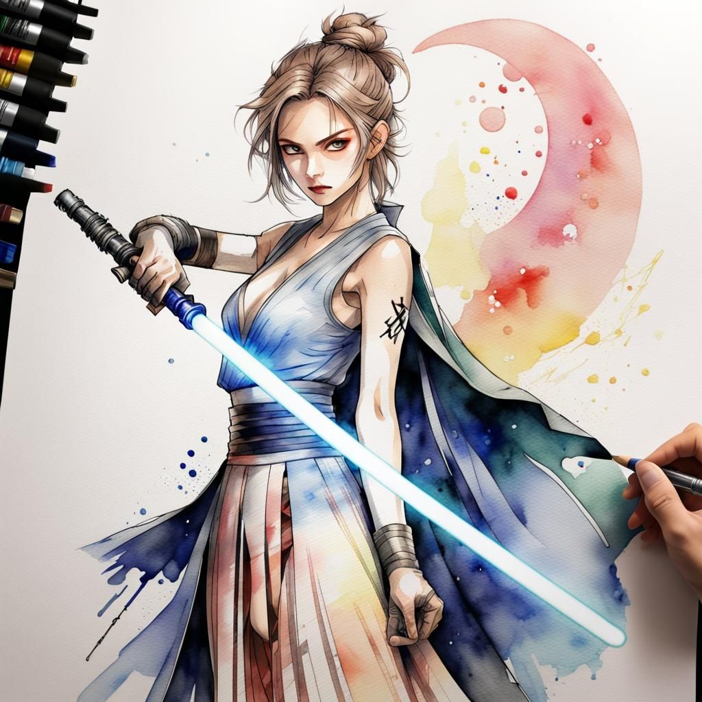 Samurai Jedi Sketch