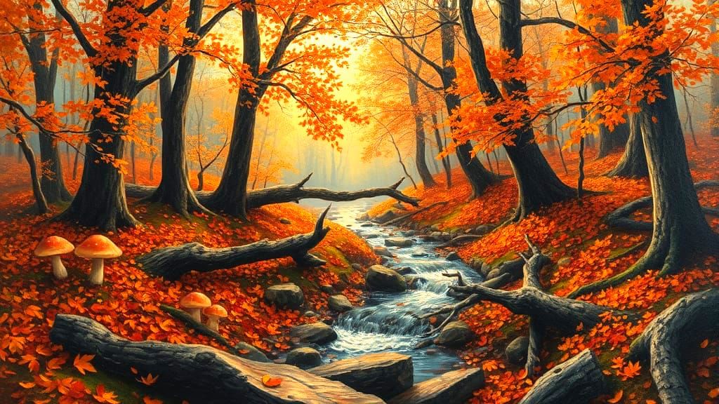 small river in Autumn