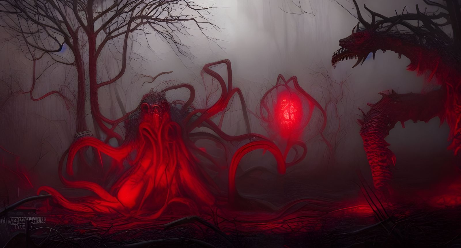 Lovecraftian Elder God in a Ruined World