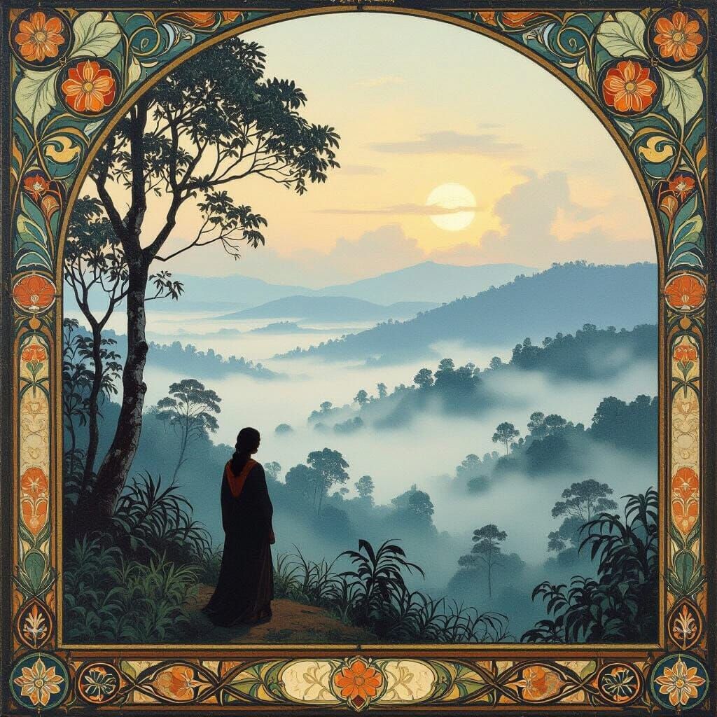 Foggy morning in Ceylon