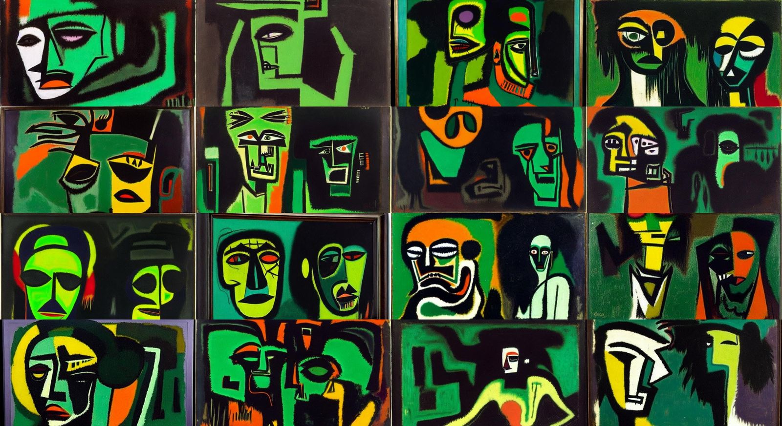 Expressionistic Portrait of a Pouting Girl Smoking