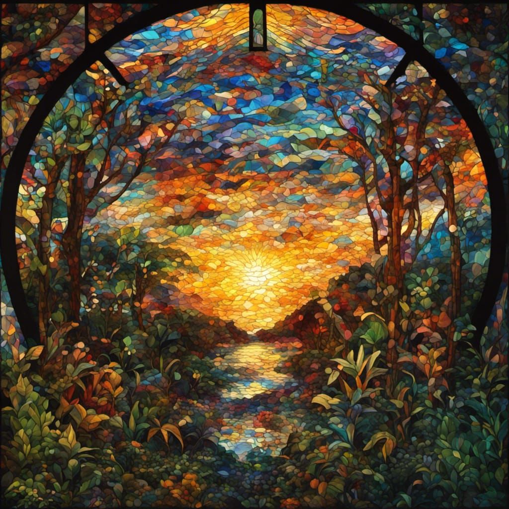 Surreal Rainforest Illuminated by Solar Winds