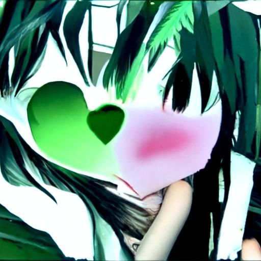 Shy Anime Girl Expressing Affection