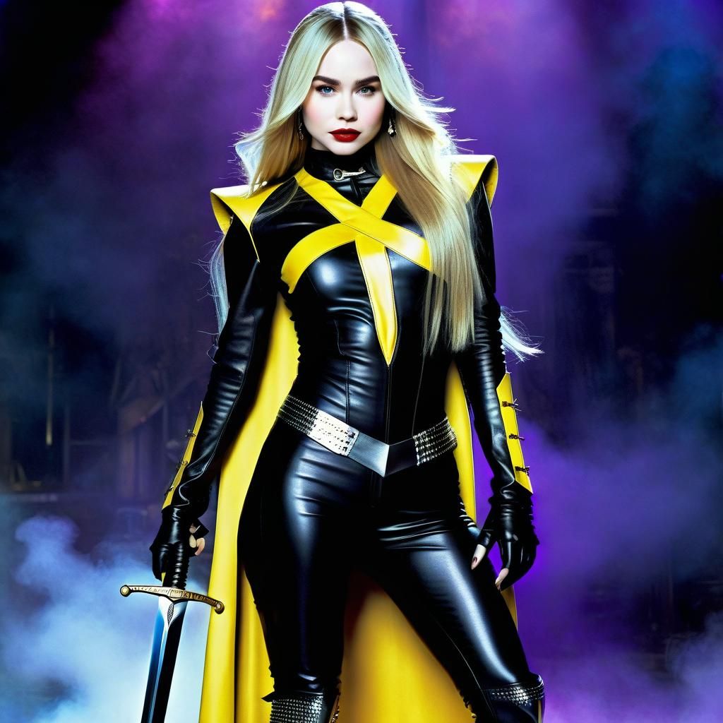 Illyana Rasputin in Leather, Hyperdetailed Dark Fantasy