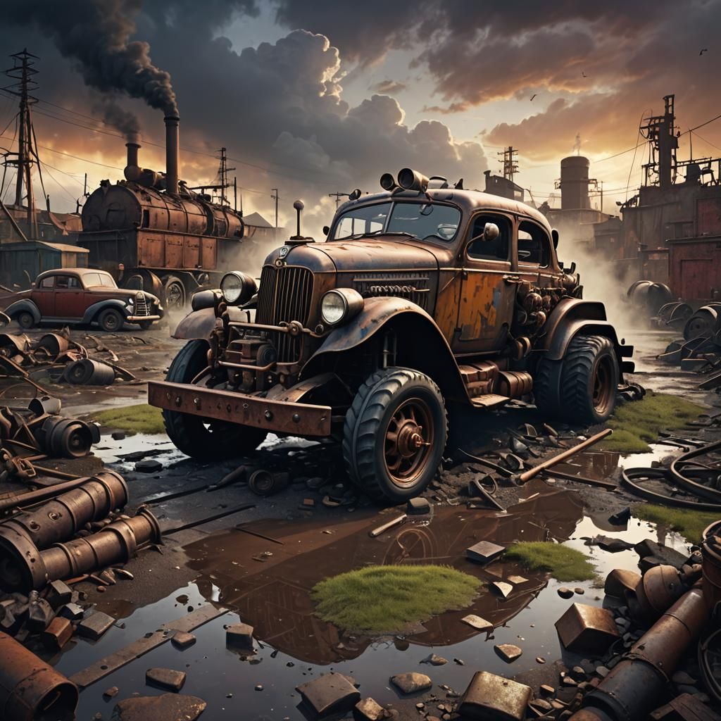Dieselpunk Wasteland: 1940s Military Machine