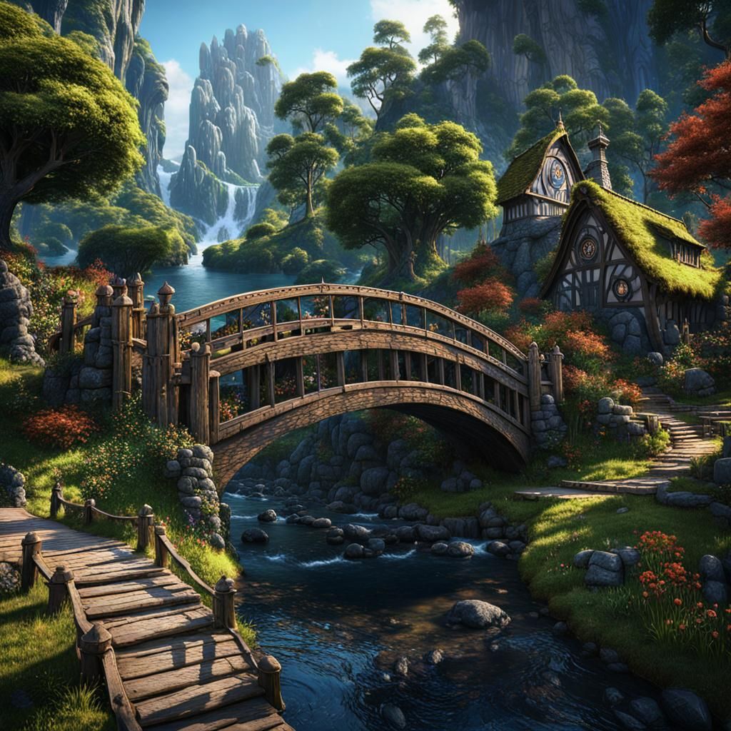 Hobbit Village: Detailed Matte Painting in Unreal Engine