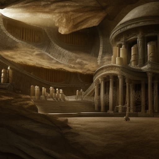 Dramatic Digital Painting of the Dead Sea Scrolls