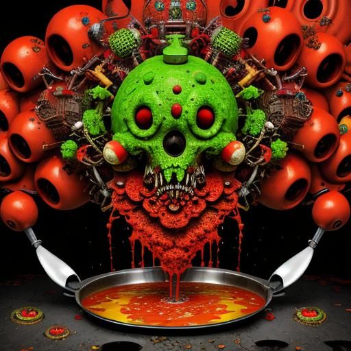 Surreal Cubist Dreamscape of Anthropomorphic Organs