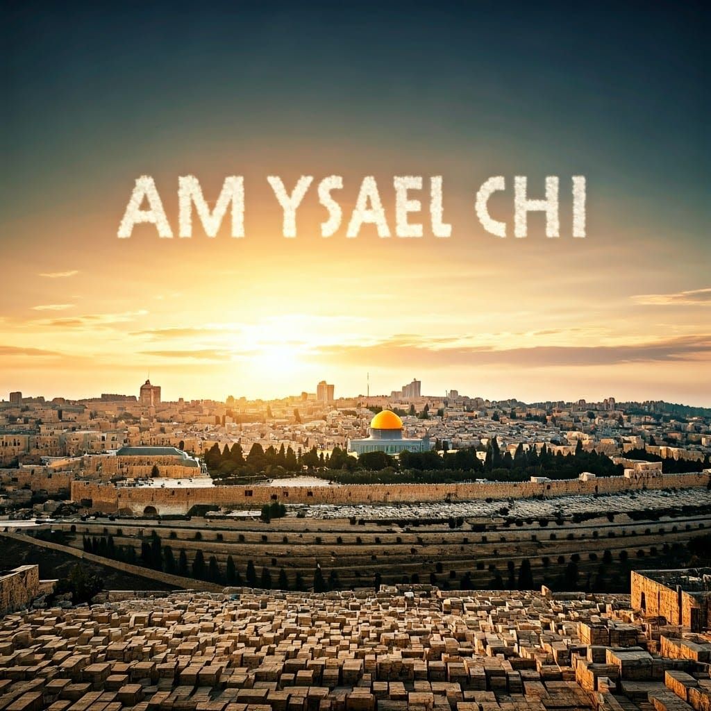 Ethereal Jerusalem Landscape in Golden Light