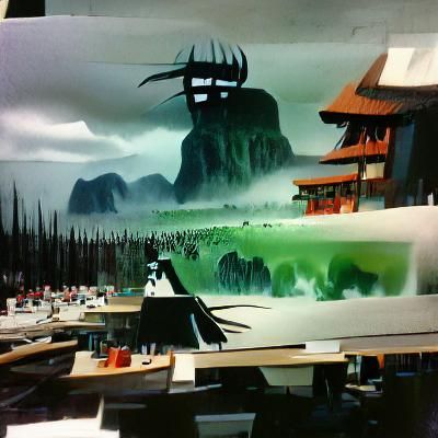 Samurai Jack Matte Painting