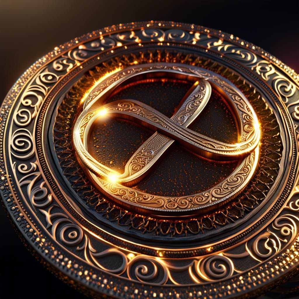 Fantasy Infinity Coin in Microphotography