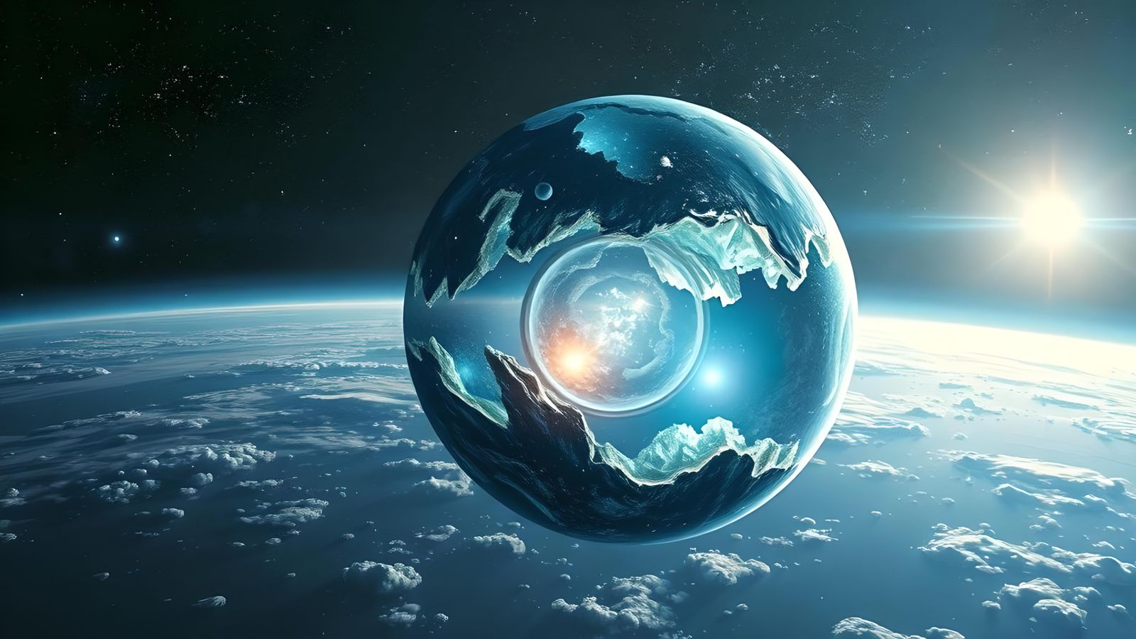 Crystalline Planet Shimmers in Space with Refracted Light