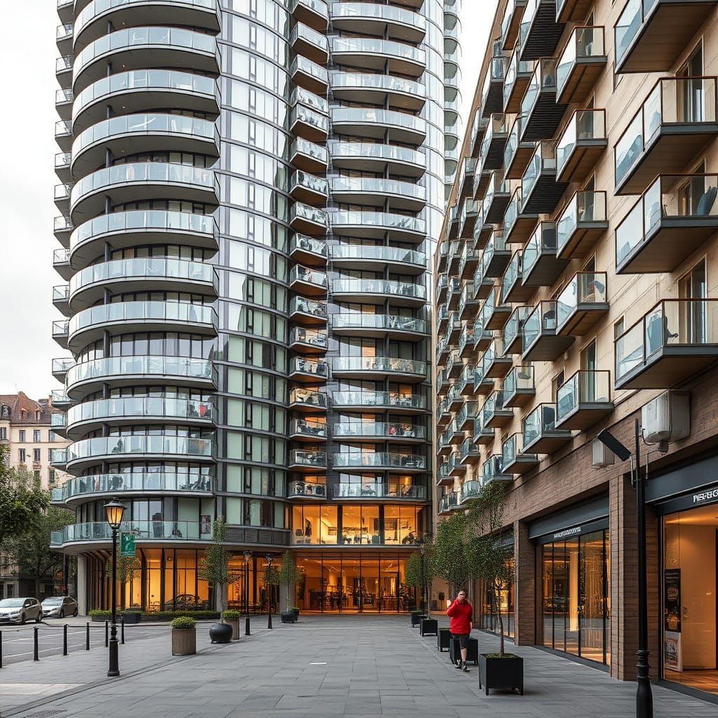 Sleek Modern Residential Tower Rises in Urban Landscape