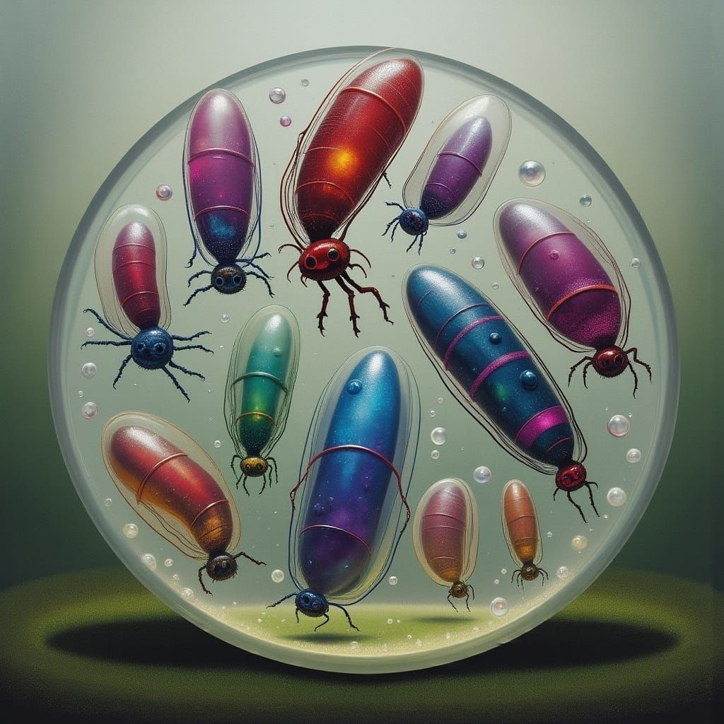 Surreal, Iridescent Bugs in Gelatinous Capsules