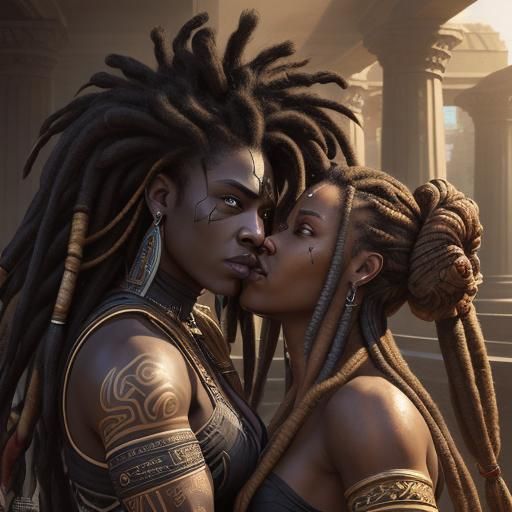 Hyperrealistic Samson and Delilah Break Pillars