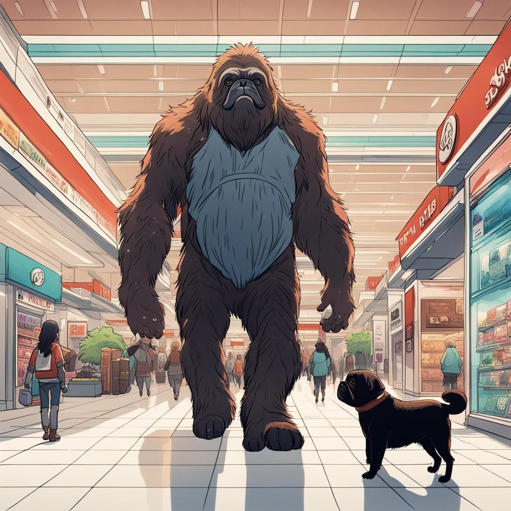 Sasquatch and Pugs at the Mall: Anime Style