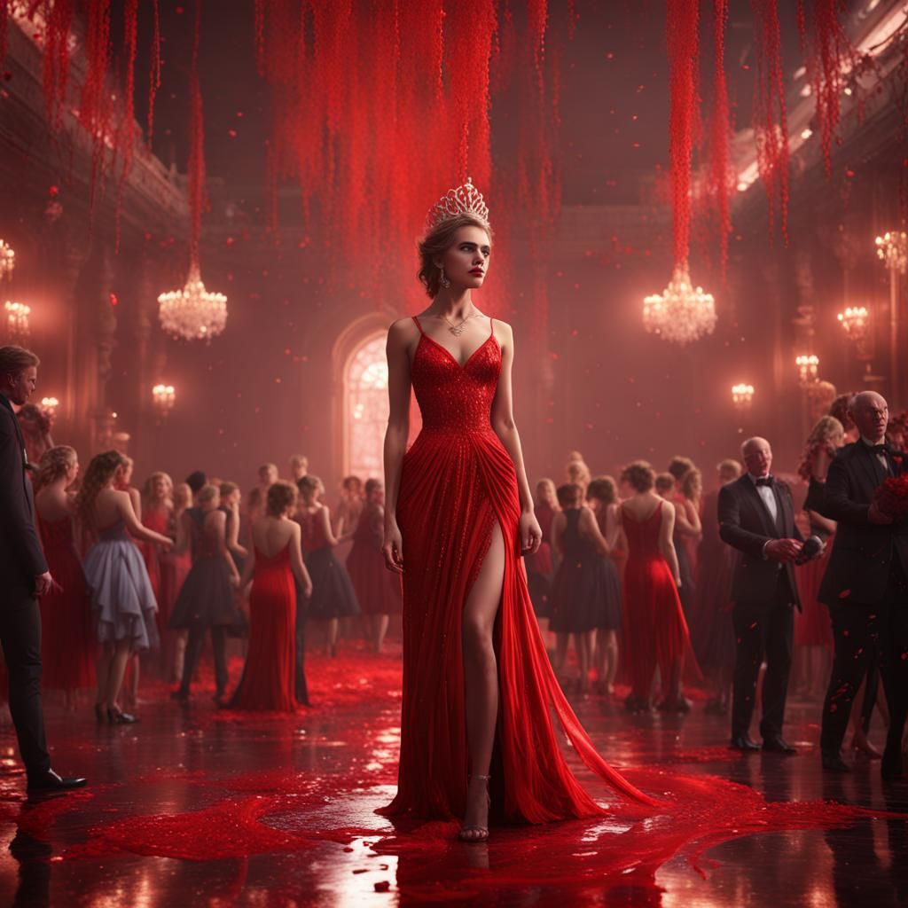 Prom Queen in Viscous Red Liquid