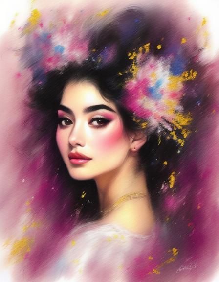 Kinetic Pointillism of a Hydrochromatic Pyrospray