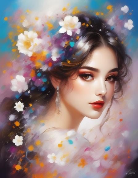 Hydrochromatic Pyrospray in Kinetic Pointillism Style