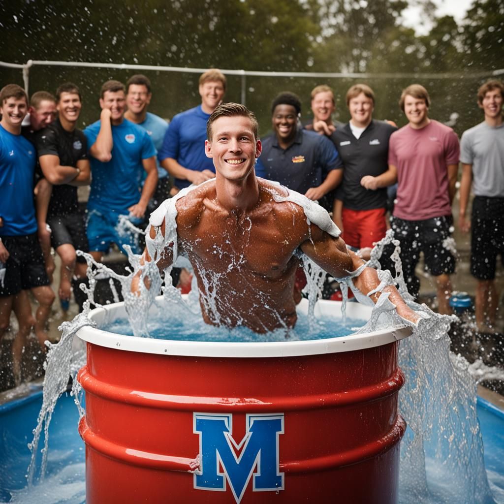 Fraternity Brother Dunk Tank Portrait
