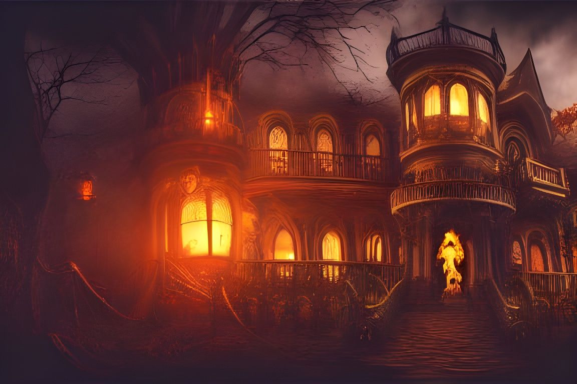 Steampunk Halloween Wonderland in Hyperrealistic Detail