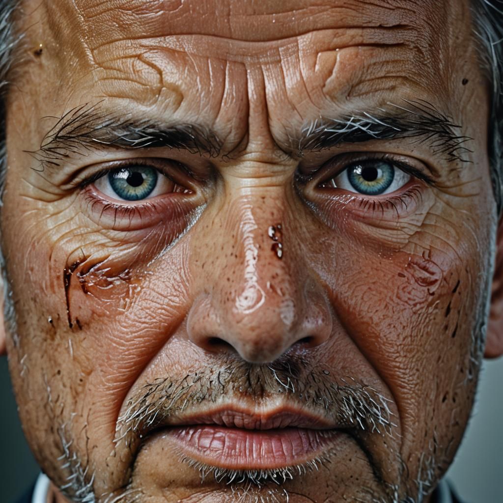 Professional Close-Up Portrait in Studio Lighting