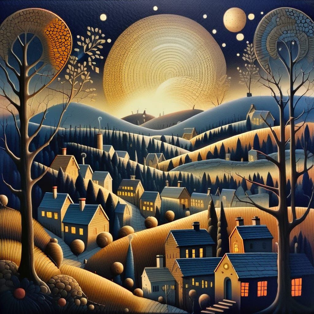 Golden Hour Landscape in Oil on Canvas