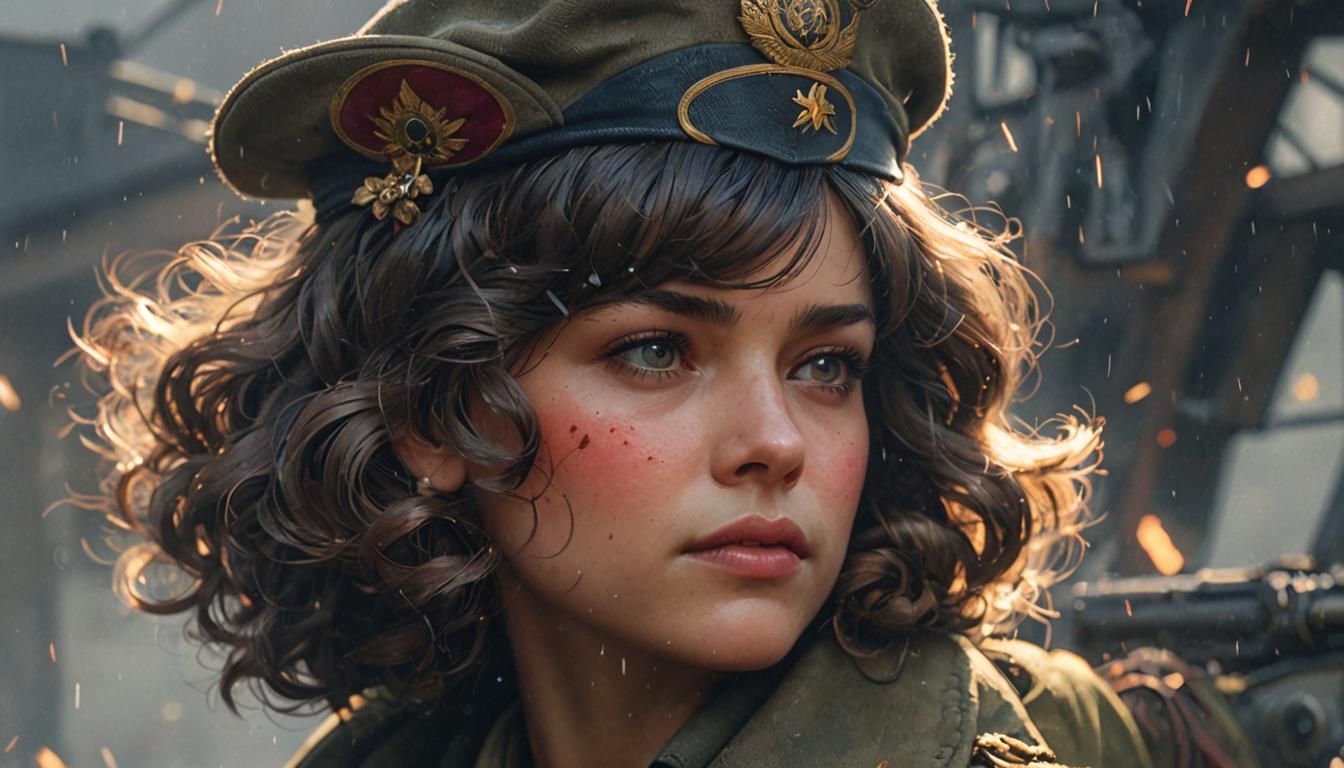 Hyperdetailed Portrait in Art Nouveau Style