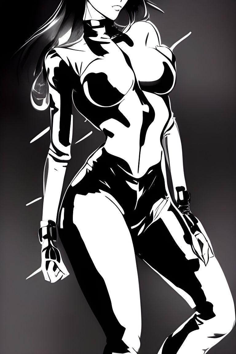 Badass Anime Girl in Combat Catsuit