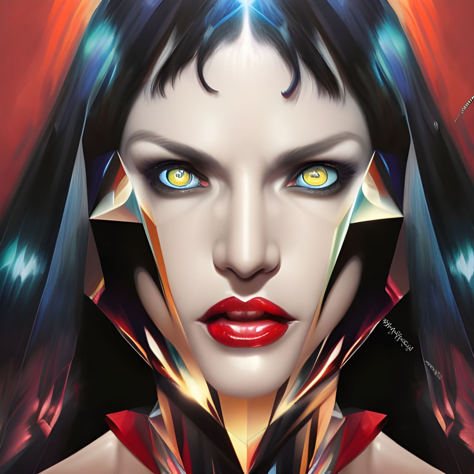 Vampirella as Crystal Prism Fractal Goddess