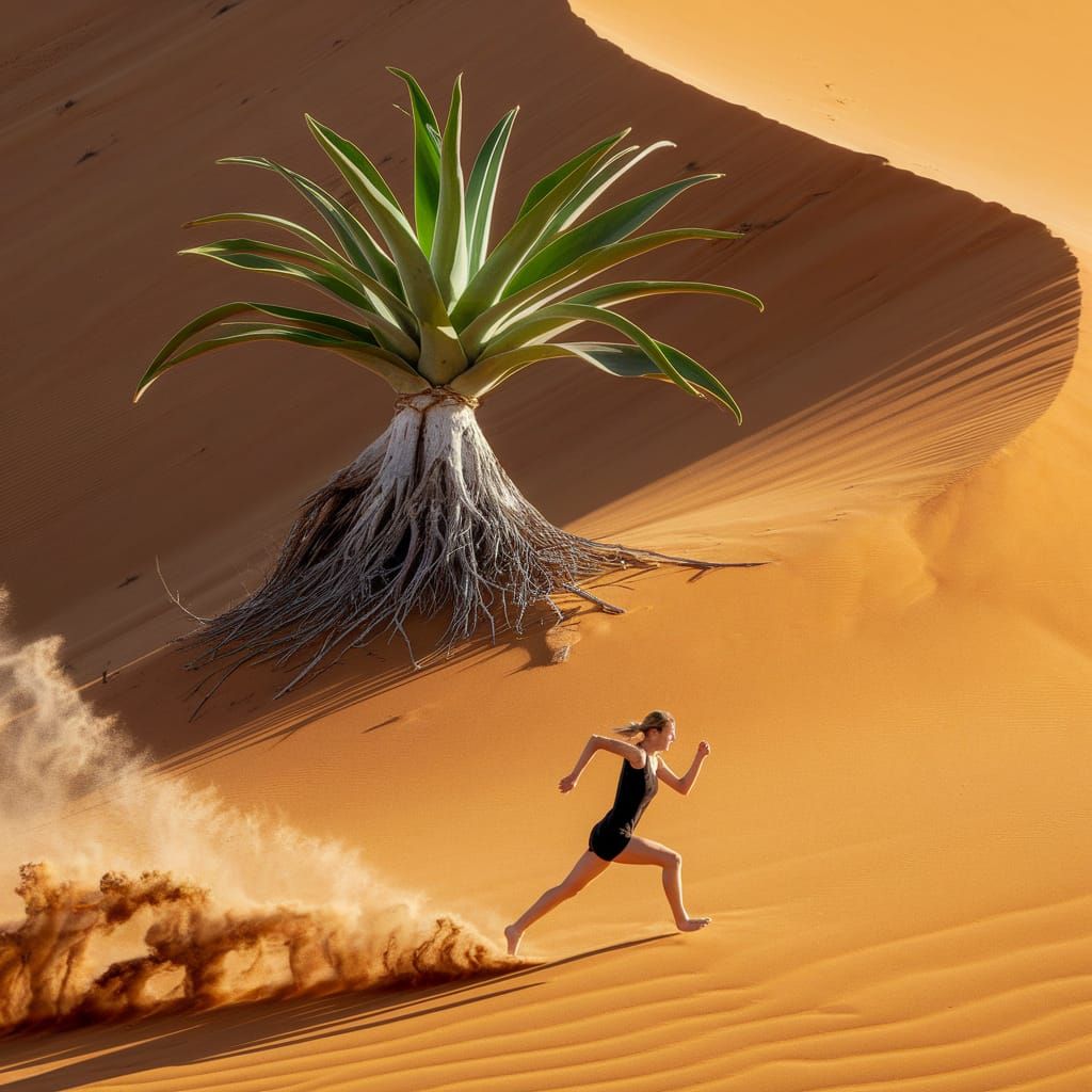 Welwitschia Mirabilis Reigns Supreme on Golden Dunes in Dese...