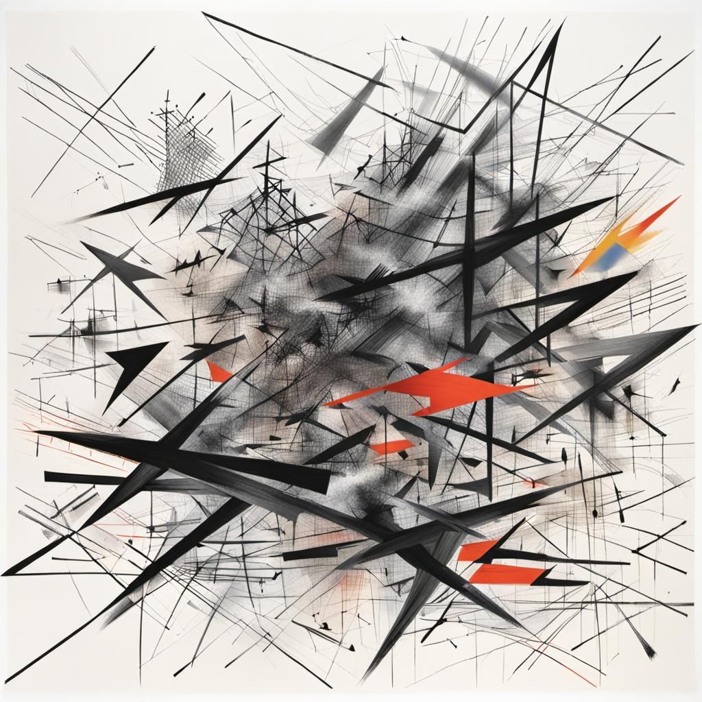 In the style of Julie Mehretu