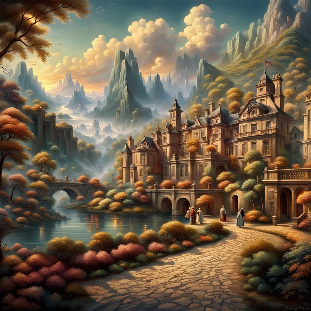 Magnificent 1950s Landscape: Digital Matte Painting