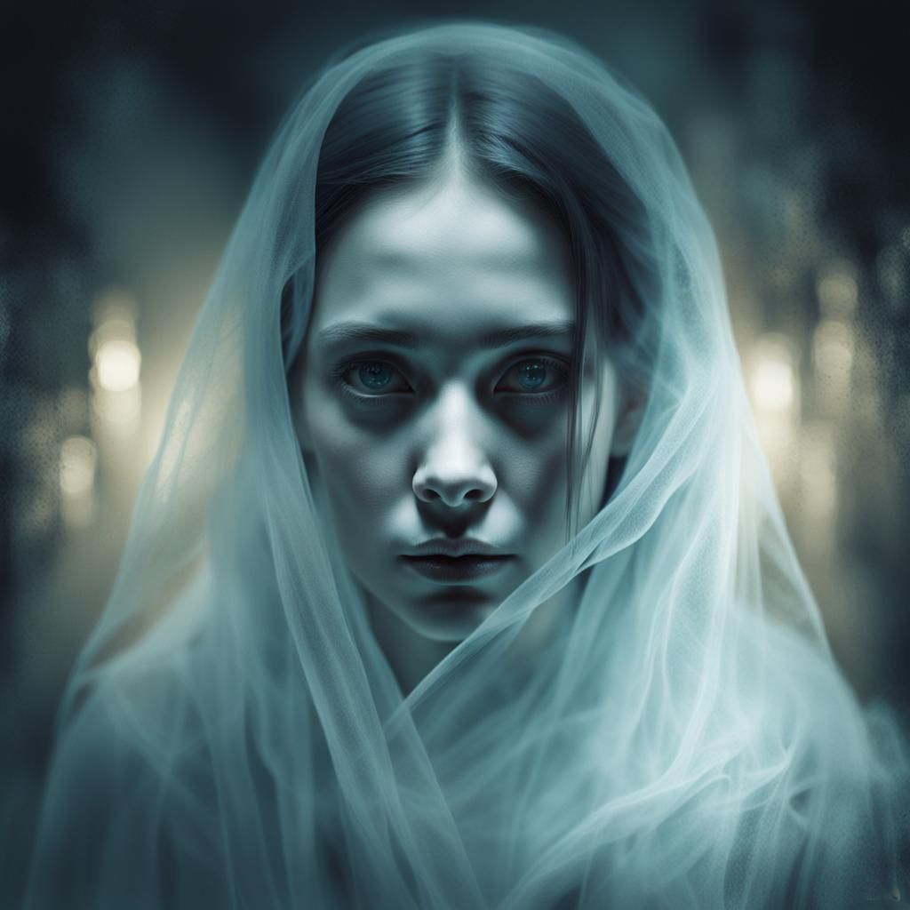 Ethereal Ghost Portrait in Ultrarealistic Style