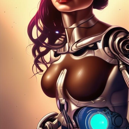Hyperdetailed Cyborg Girl Portrait in Unreal Engine 5