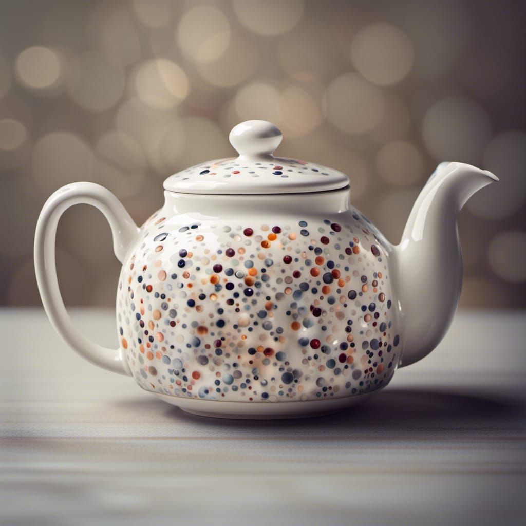 modern speckled teapot