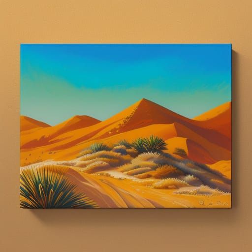 Queen of the Desert in Gouache Style