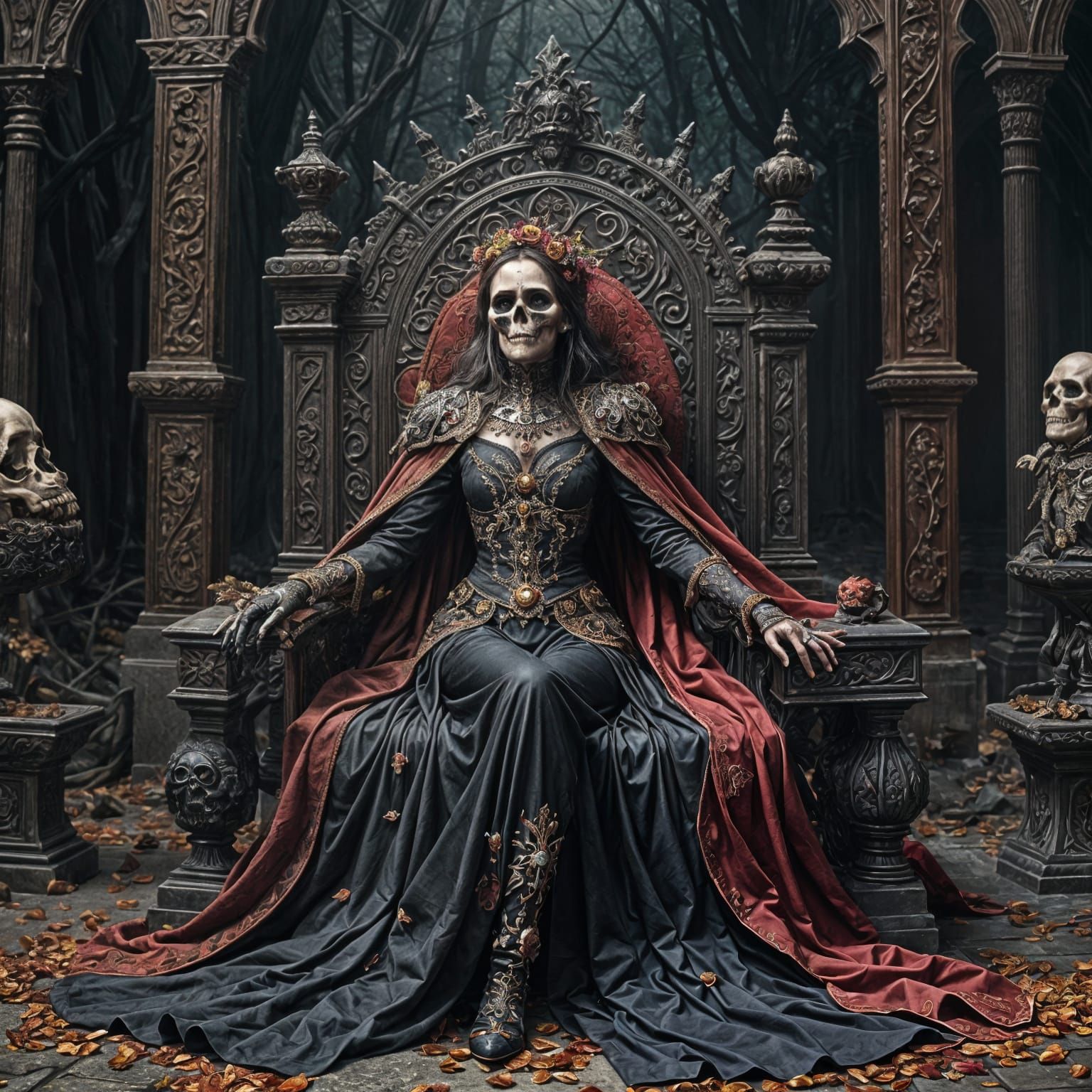 Elegant Skull Fantasy in Hyperrealism