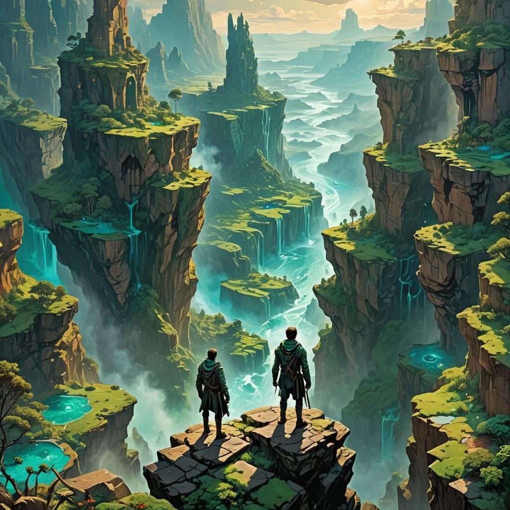 Geography Man in a Sprawling Surreal Landscape