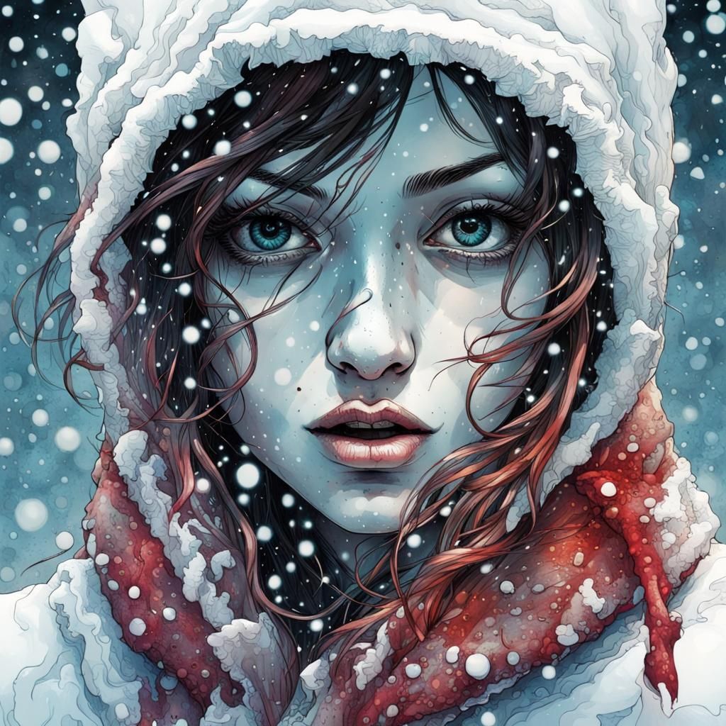 Snowman in Blizzard: Psychedelic Cinematography