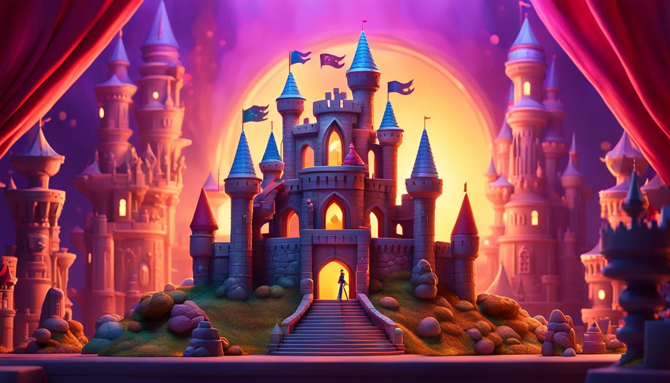 Toy Box Fantasy Castle (action figures not included!)