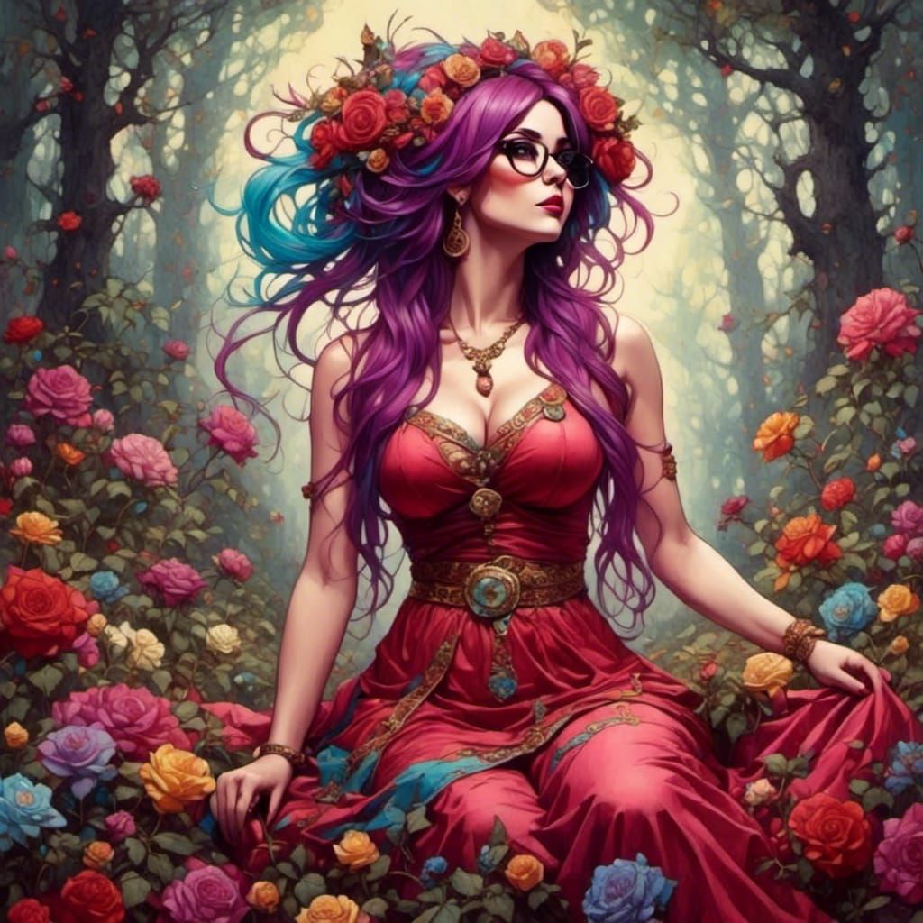 Courageous Hippie Queen in Tune with the Universe