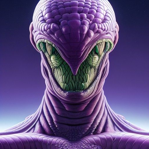 Reptilian Frieza Fusion in Hyperrealistic Style