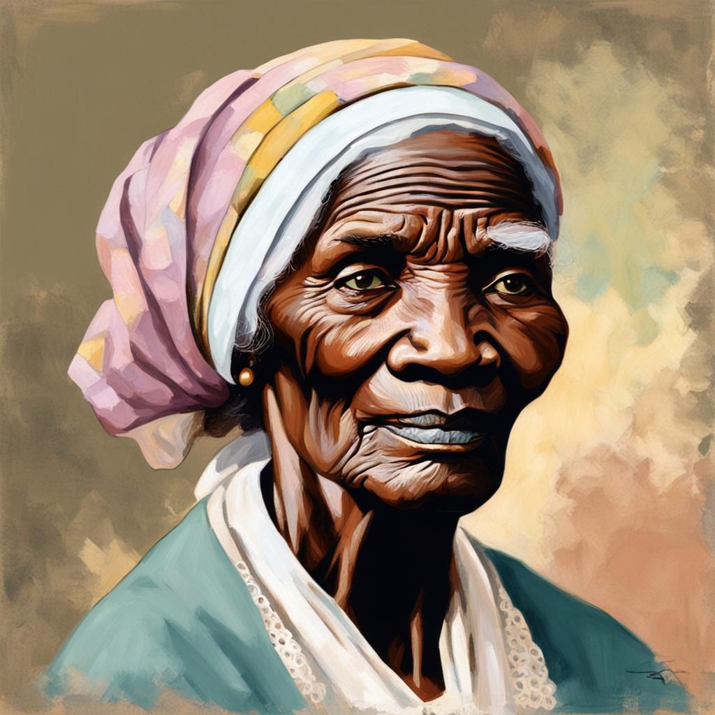 Sojourner Truth Portrait in Pastels