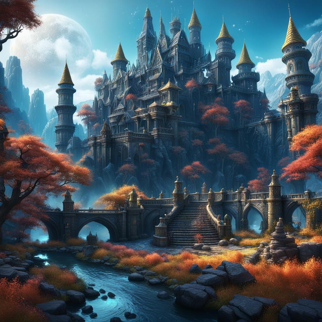 Fantastical Matte Painting with Intricate Details