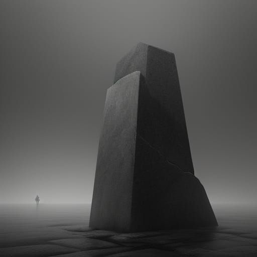 Monochromatic Watchers in Desaturated Gray Landscape