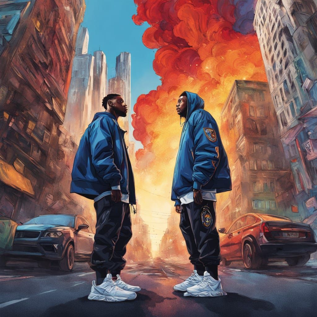 Album Cover: Rappers in Split Summer Winter City