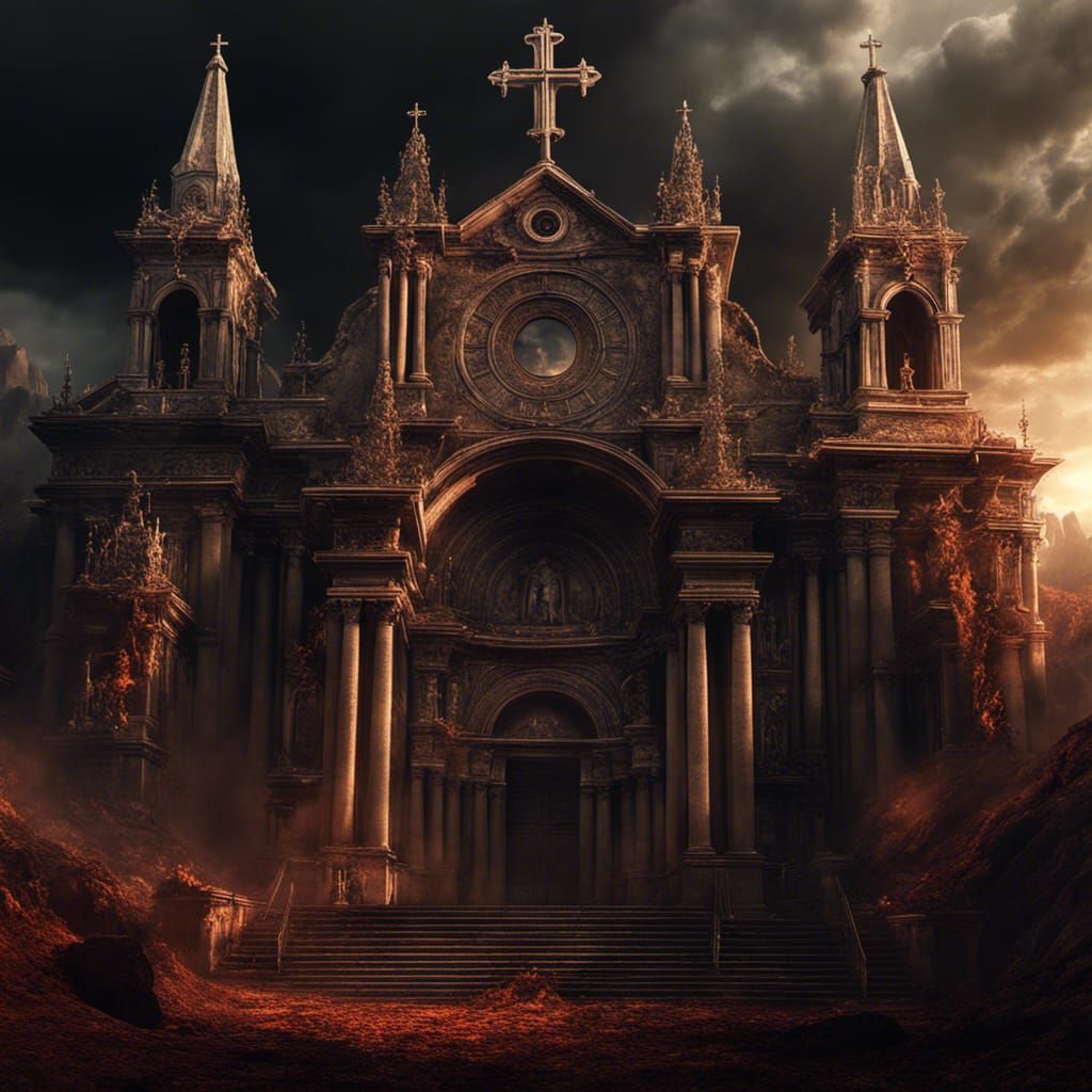 Church: The Entrance to Hell, a Digital Painting